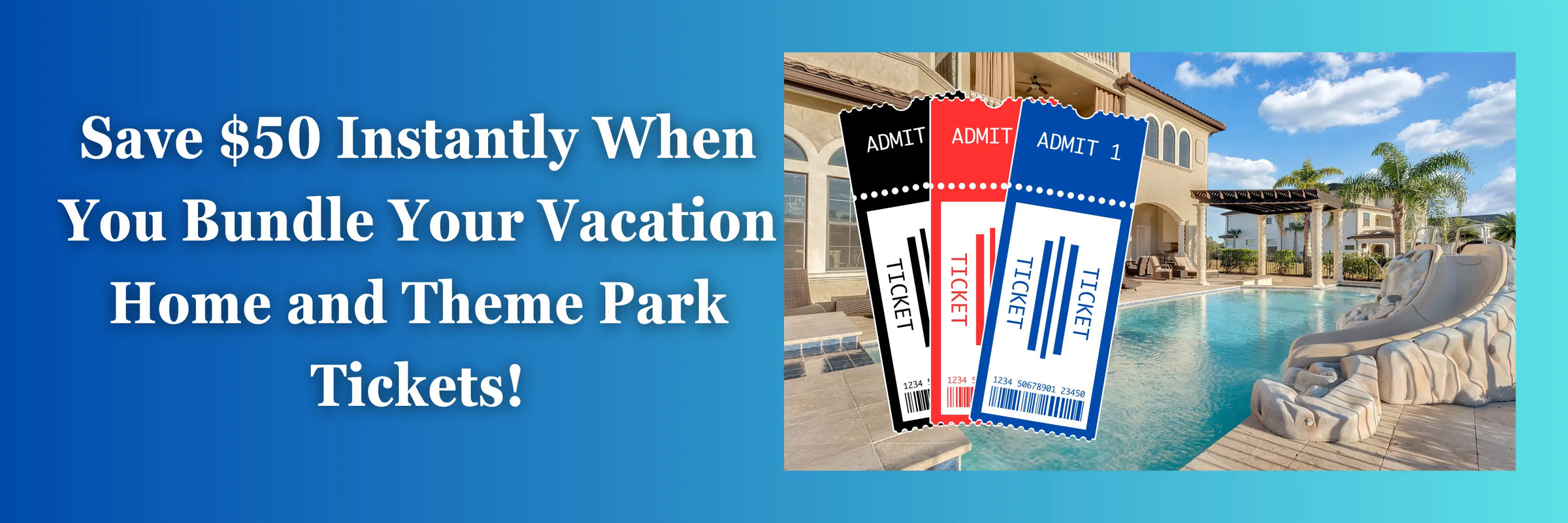 Book one of our Orlando vacation homes near Disney World and bundle it with your Disney Tickets to save money