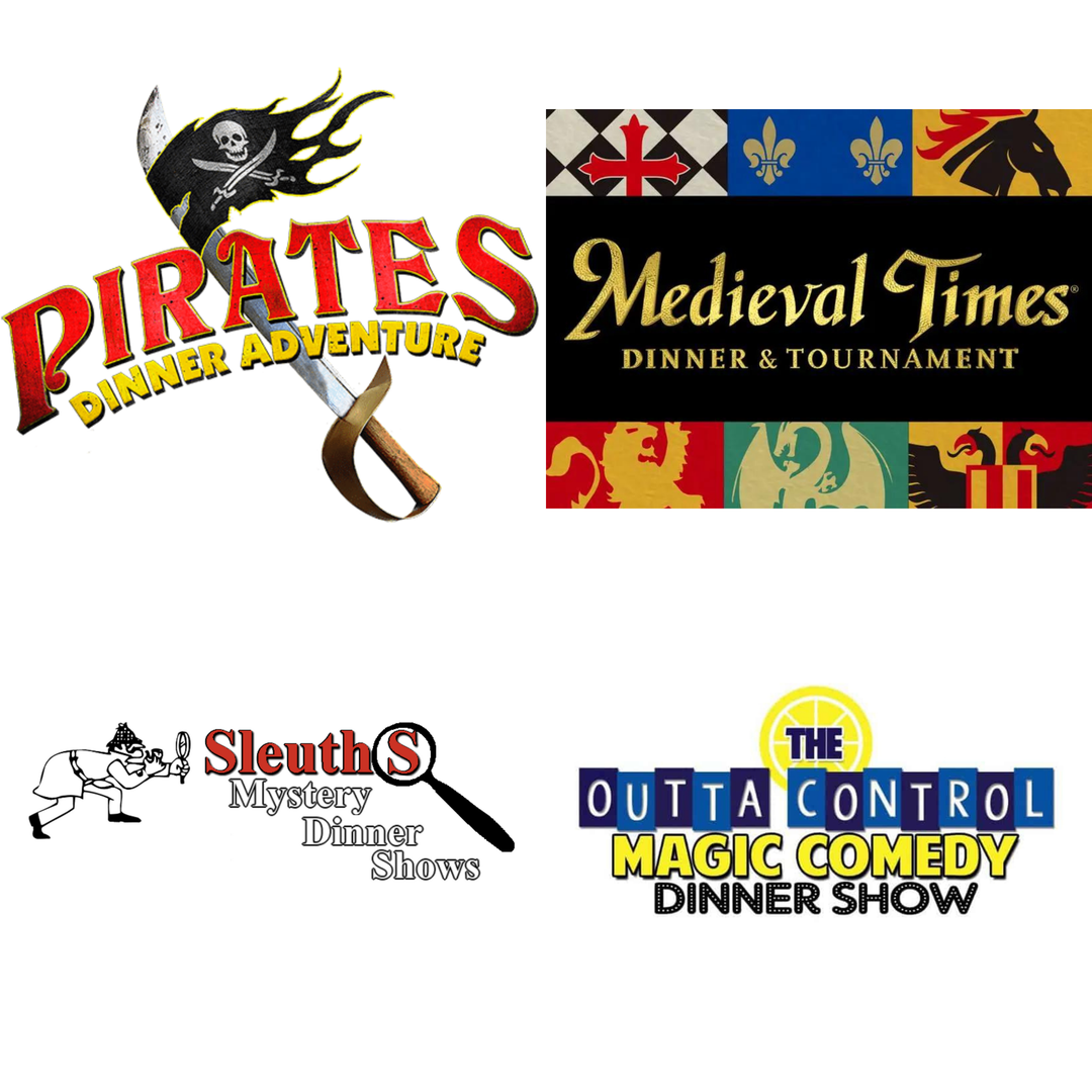 Orlando Dinner Show - Pirates Dinner Show, Medieval Times, Sleuths Mystery Dinner Show, and Outta Control Magic Show