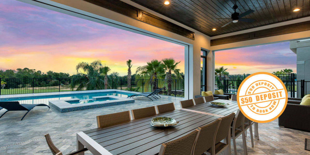 Book one of our  Orlando vacation homes with only a $50 deposit. 