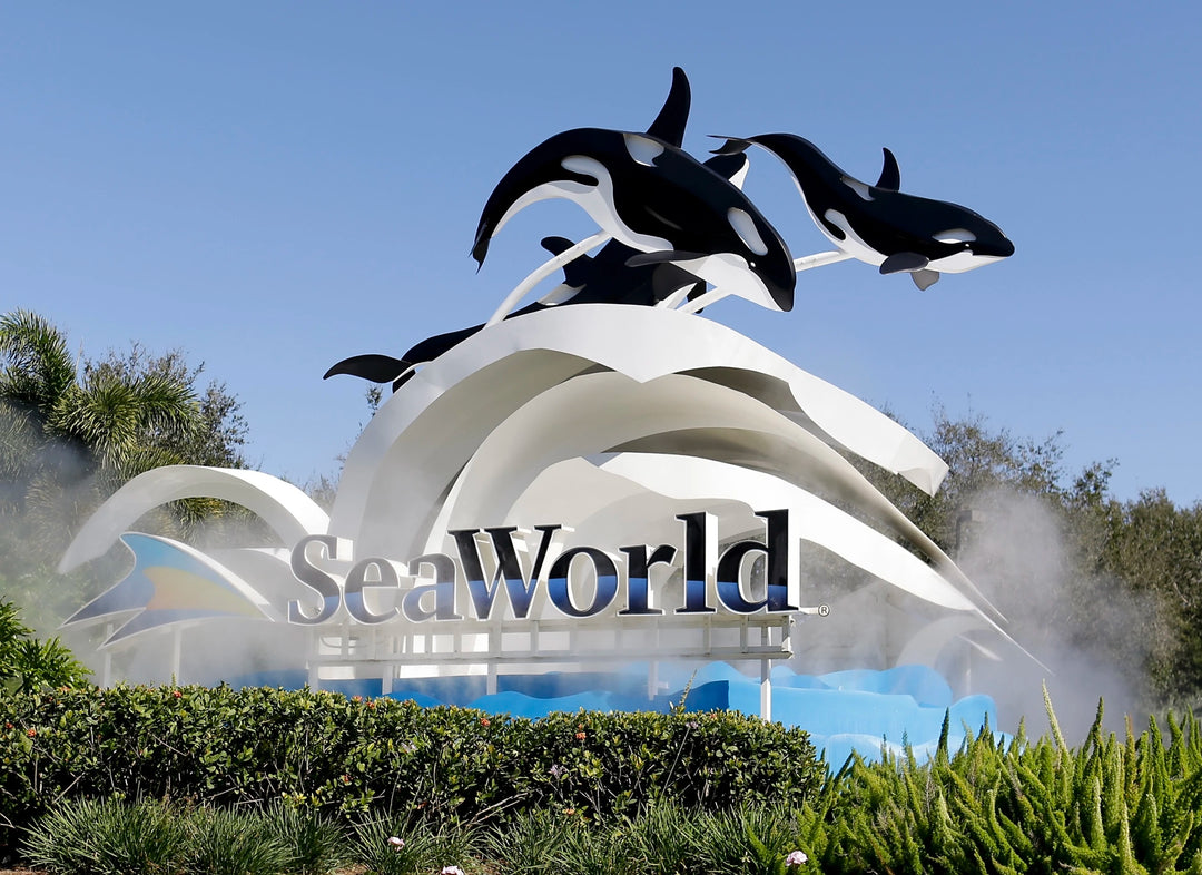 The entrance to SeaWorld Orlando 