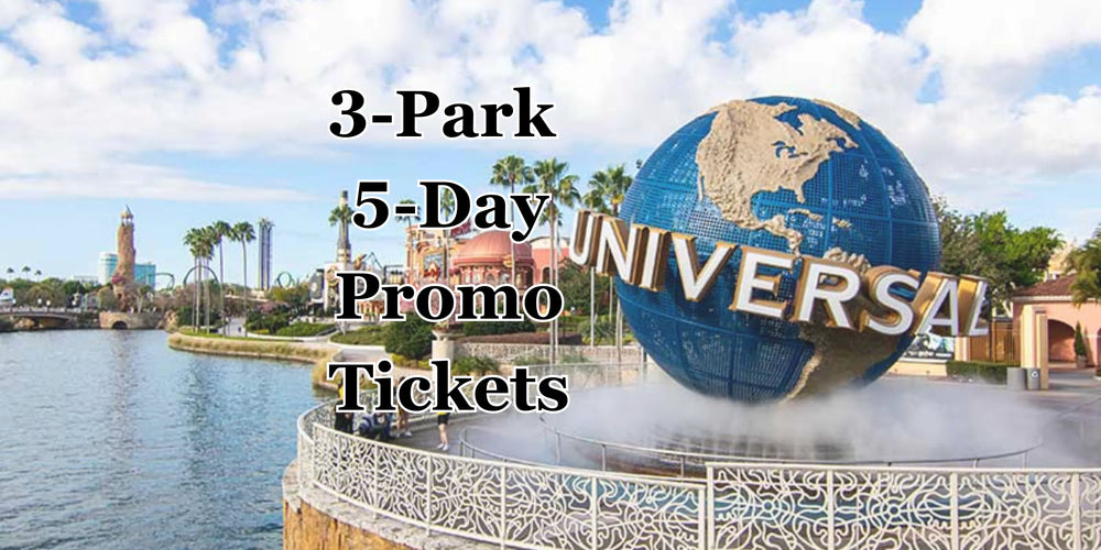 3 Park 5 Day Promo Ticket to Universal Studios Orlando